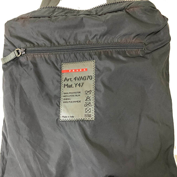 プラダ プラダスポーツ ブラック ナイロン ハンドバッグ トートバッグ レディース PRADA 【中古】