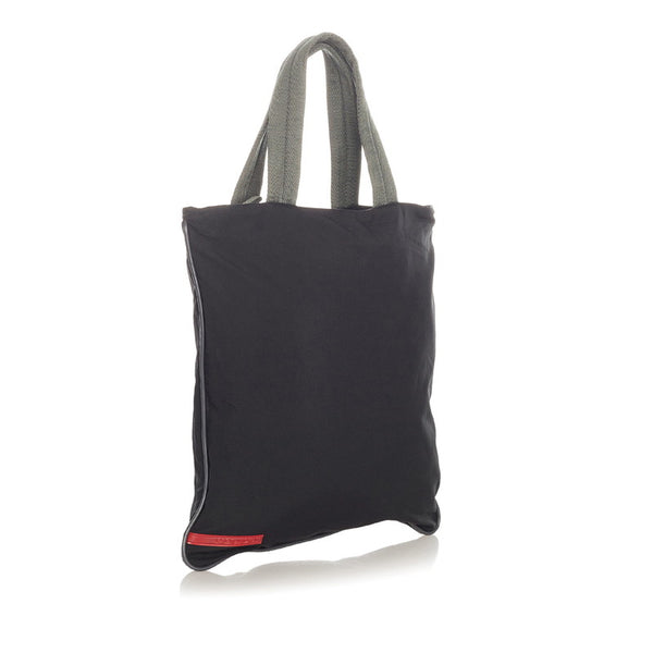 プラダ プラダスポーツ ブラック ナイロン ハンドバッグ トートバッグ レディース PRADA 【中古】