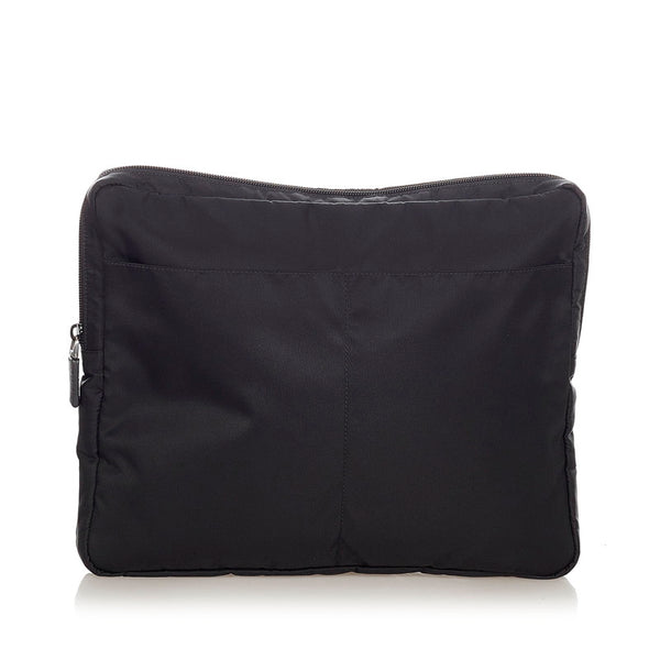 プラダ ポコノ ブラック ナイロン pcケース レディース PRADA 【中古】