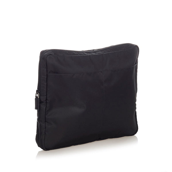 プラダ ポコノ ブラック ナイロン pcケース レディース PRADA 【中古】