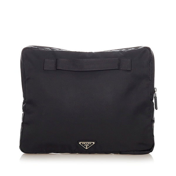 プラダ ポコノ ブラック ナイロン pcケース レディース PRADA 【中古】
