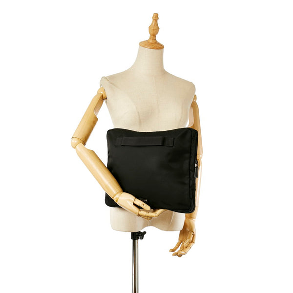 プラダ ポコノ ブラック ナイロン pcケース レディース PRADA 【中古】