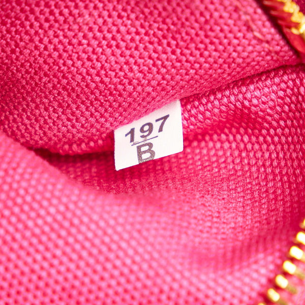 プラダ ミニカナパ BN 2439 ピンク キャンバス ハンドバッグ レディース PRADA 【中古】