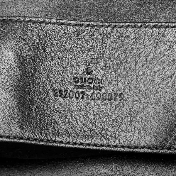 グッチ ホースビット パークアヴェニュー 297007 ブラック レザー ショルダーバッグ トートバッグ レディース GUCCI 【中古】