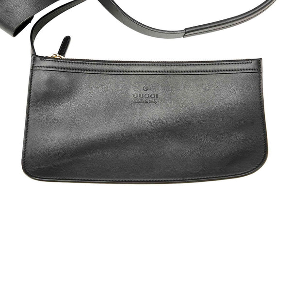 グッチ ホースビット パークアヴェニュー 297007 ブラック レザー ショルダーバッグ トートバッグ レディース GUCCI 【中古】