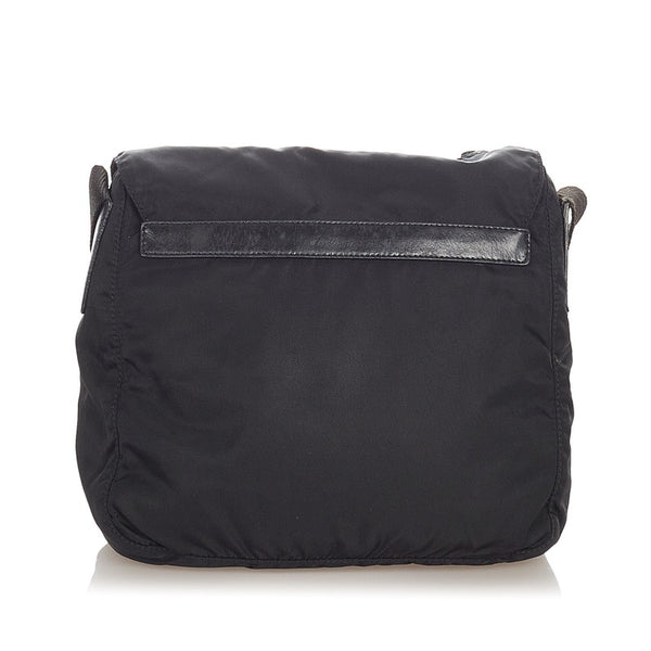 プラダ ポコノ ブラック ナイロン ショルダーバッグ レディース PRADA 【中古】