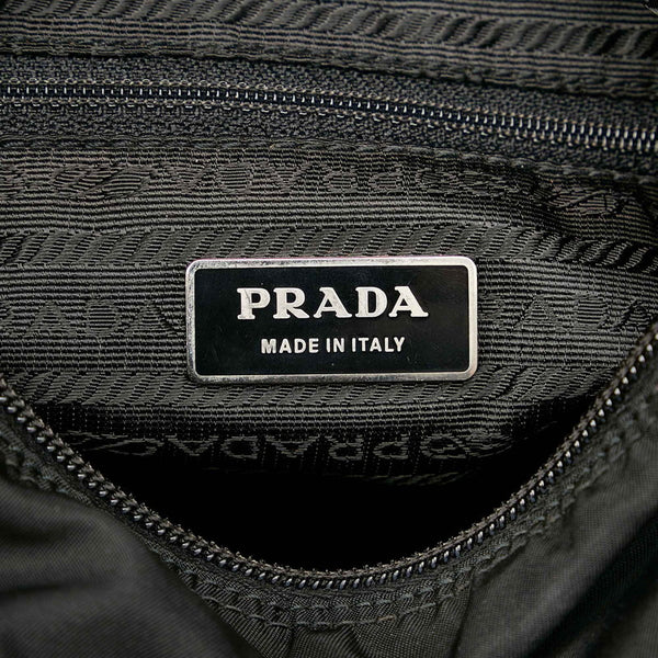 プラダ ポコノ ブラック ナイロン ショルダーバッグ レディース PRADA 【中古】