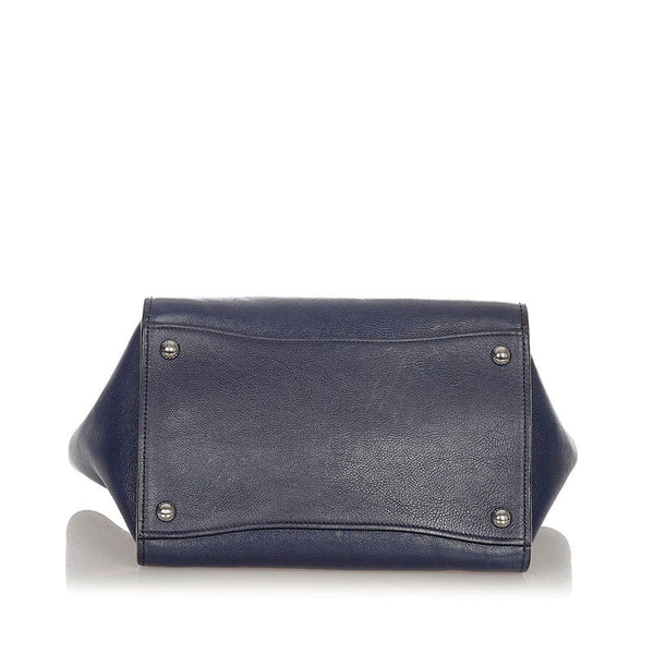 プラダ B2625M ネイビー レザー ハンドバッグ ショルダーバッグ 2WAY レディース PRADA 【中古】