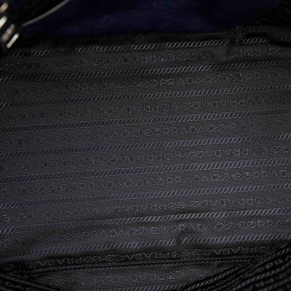 プラダ B2625M ネイビー レザー ハンドバッグ ショルダーバッグ 2WAY レディース PRADA 【中古】