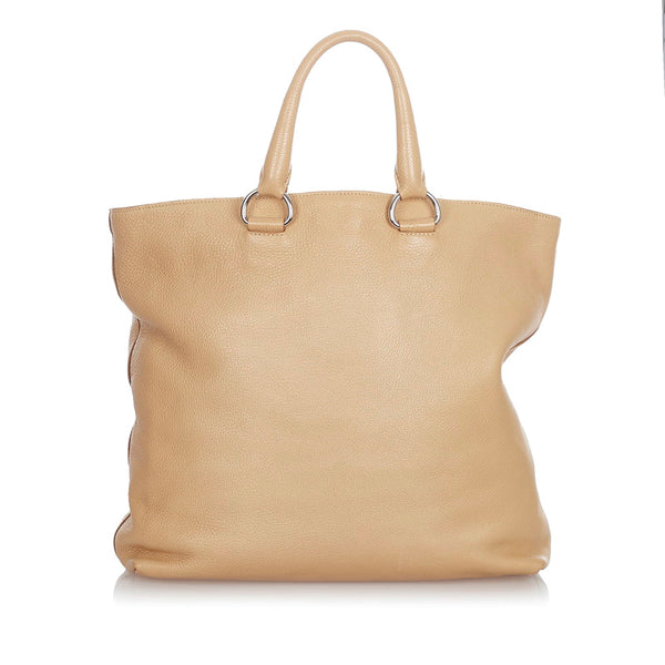 プラダ ベージュ レザー ハンドバック ショルダーバッグ 2WAY レディース PRADA 【中古】