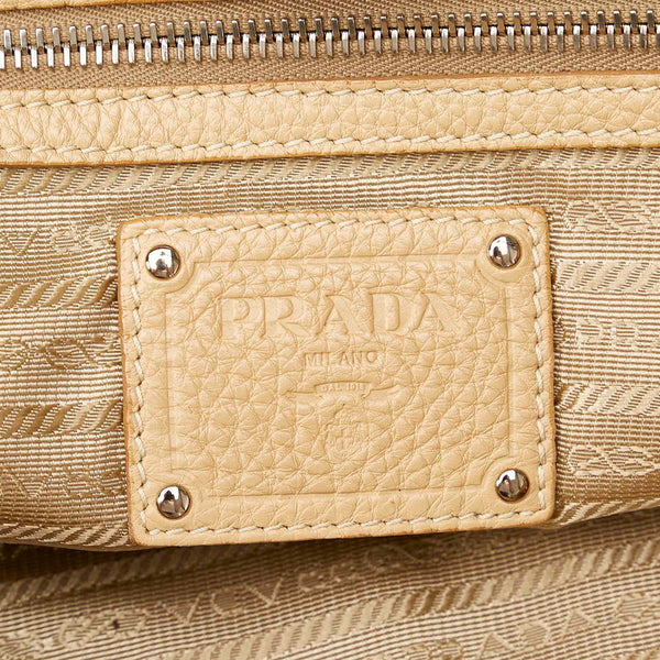 プラダ ベージュ レザー ハンドバック ショルダーバッグ 2WAY レディース PRADA 【中古】