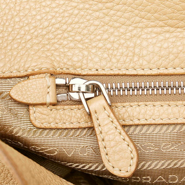 プラダ ベージュ レザー ハンドバック ショルダーバッグ 2WAY レディース PRADA 【中古】