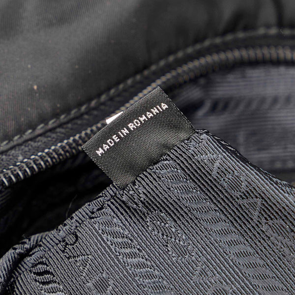 プラダ ブラック ナイロン レザー トートバッグ レディース PRADA 【中古】