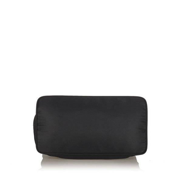 プラダ ブラック ナイロン レザー トートバッグ レディース PRADA 【中古】