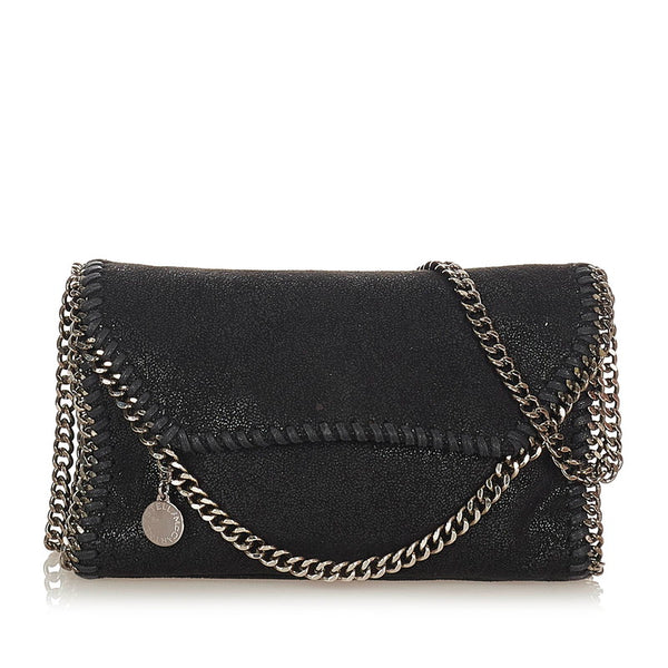 ステラマッカートニー ファラベラ ブラック シルバー ポリエステル ショルダーバッグ レディース Stella McCartney 【中古】