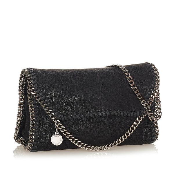 ステラマッカートニー ファラベラ ブラック シルバー ポリエステル ショルダーバッグ レディース Stella McCartney 【中古】
