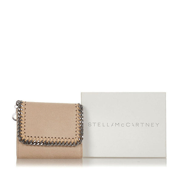 ステラマッカートニー ファラベラ ベージュ シルバー ポリエステル 三つ折り財布 レディース Stella McCartney 【中古】