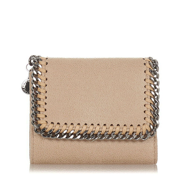 ステラマッカートニー ファラベラ ベージュ シルバー ポリエステル 三つ折り財布 レディース Stella McCartney 【中古】