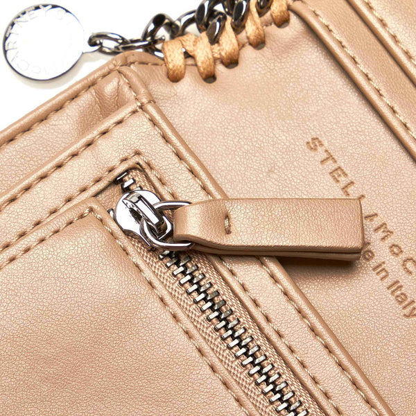 ステラマッカートニー ファラベラ ベージュ シルバー ポリエステル 三つ折り財布 レディース Stella McCartney 【中古】