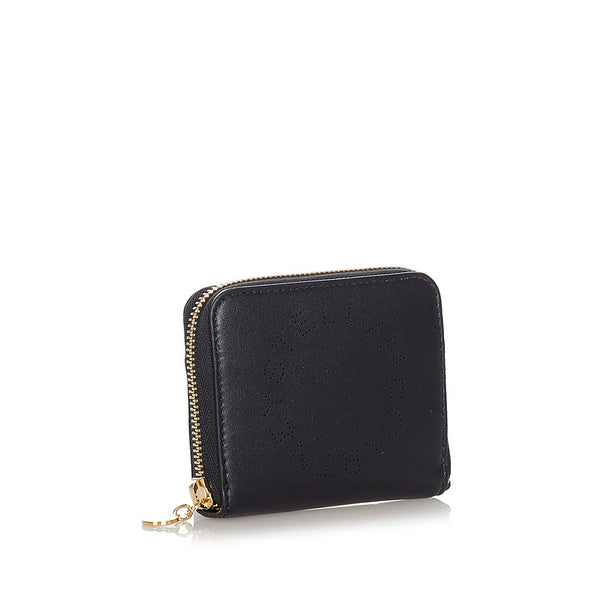 ステラマッカートニー ステラロゴ コインケース 570271 W8542 1000 ブラック ゴールド 合成皮革 レディース Stella McCartney 【中古】