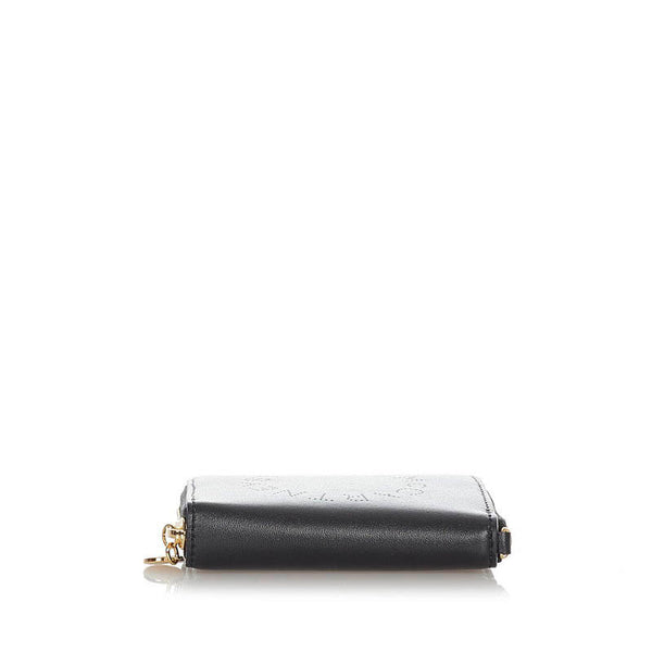 ステラマッカートニー ステラロゴ コインケース 570271 W8542 1000 ブラック ゴールド 合成皮革 レディース Stella McCartney 【中古】