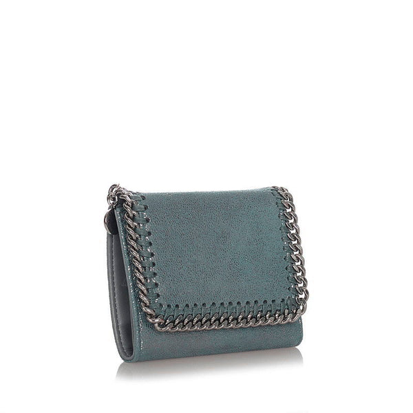 ステラマッカートニー ファラベラ ブルーグレー ポリエステル 三つ折り財布 レディース Stella McCartney 【中古】