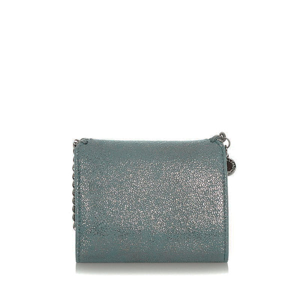 ステラマッカートニー ファラベラ ブルーグレー ポリエステル 三つ折り財布 レディース Stella McCartney 【中古】