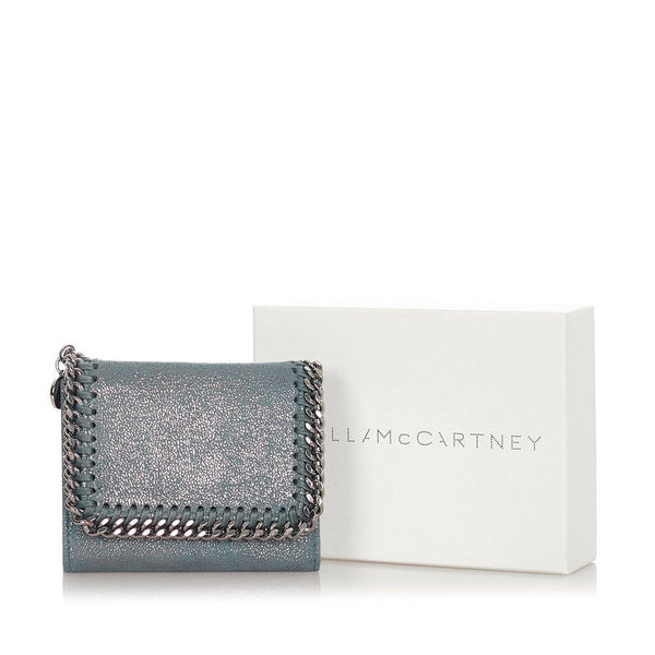 ステラマッカートニー ファラベラ ブルーグレー ポリエステル 三つ折り財布 レディース Stella McCartney 【中古】