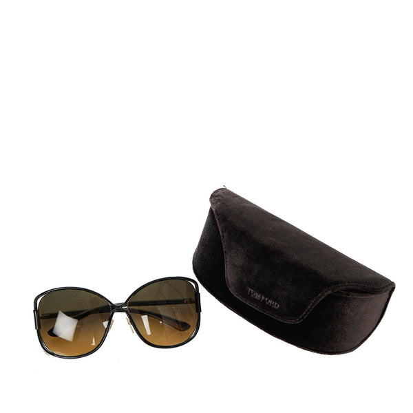 トムフォード TF155 01P ブラック プラスチック サングラス メンズ TOM FORD 【中古】