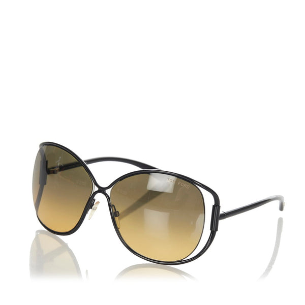 トムフォード TF155 01P ブラック プラスチック サングラス メンズ TOM FORD 【中古】