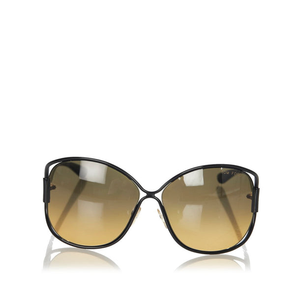 トムフォード TF155 01P ブラック プラスチック サングラス メンズ TOM FORD 【中古】