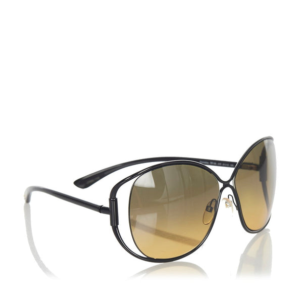 トムフォード TF155 01P ブラック プラスチック サングラス メンズ TOM FORD 【中古】