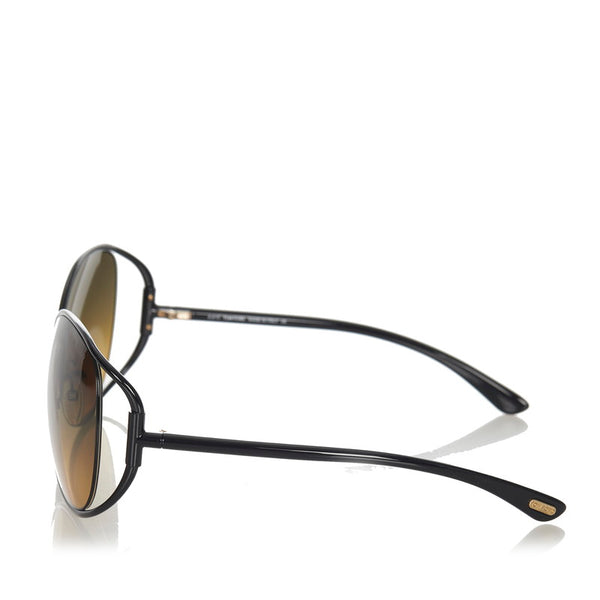 トムフォード TF155 01P ブラック プラスチック サングラス メンズ TOM FORD 【中古】