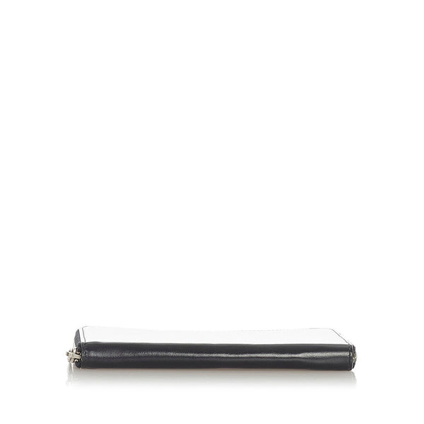 イヴ サンローラン ドクロ ブラック レザー 長財布 メンズ YVES SAINT LAURENT 【中古】