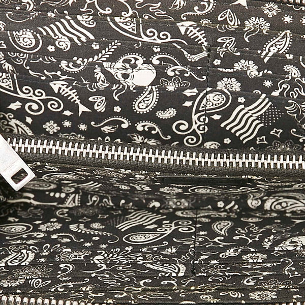イヴ サンローラン ドクロ ブラック レザー 長財布 メンズ YVES SAINT LAURENT 【中古】