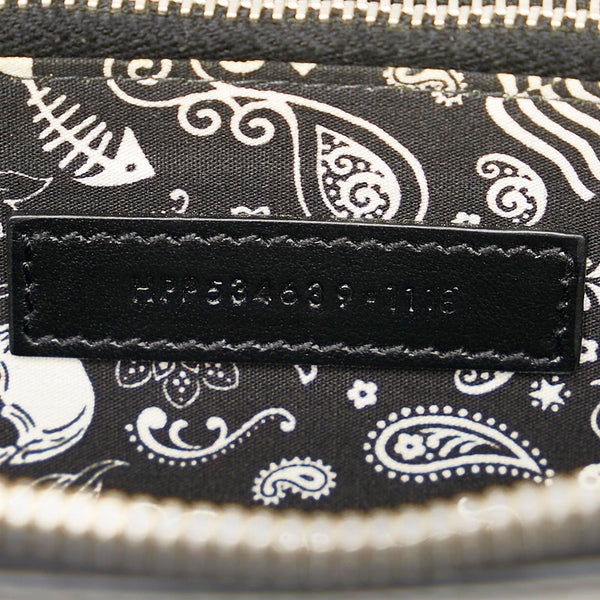 イヴ サンローラン ドクロ ブラック レザー 長財布 メンズ YVES SAINT LAURENT 【中古】