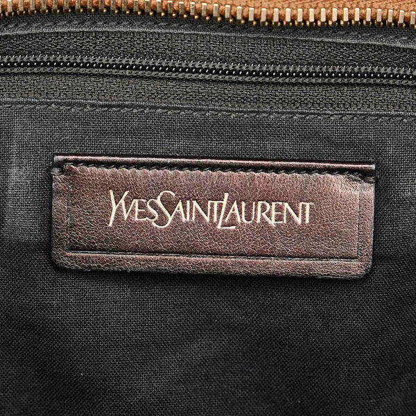 イヴ サンローラン Yライン ベイビーカバス　 キャメル レザー ハンドバッグ ショルダーバッグ 2WAY レディース YVES SAINT LAURENT 【中古】