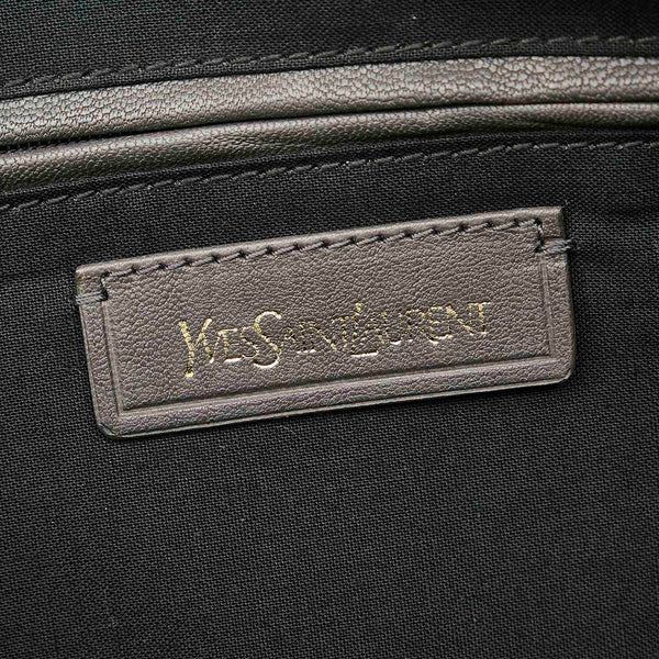 サンローラン Yライン カバス グレー レザー トートバッグ レディース SAINT LAURENT 【中古】