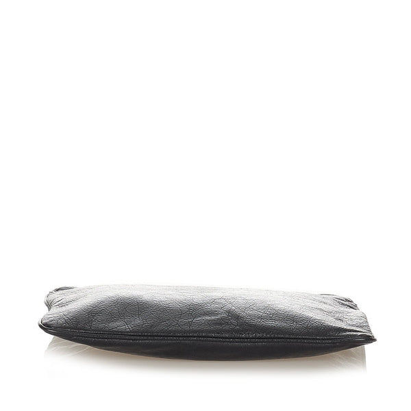 バレンシアガ 535334 ブラック レザー クラッチバッグ レディース BALENCIAGA 【中古】