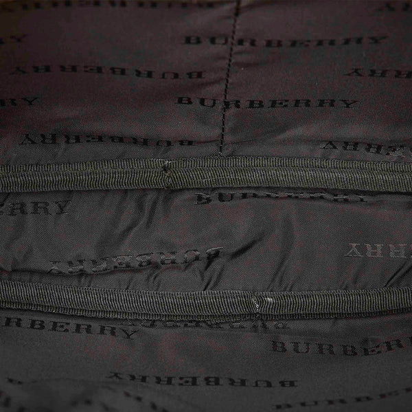 バーバリー ノバチェック ベージュ ブラウン キャンバス レザー ウエストバッグ メンズ BURBERRY 【中古】