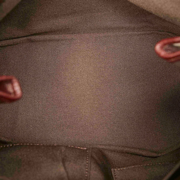 バーバリー ノバチェック シャドーホース ハンドバッグ ベージュ ブラウン キャンバス レザー レディース BURBERRY 【中古】