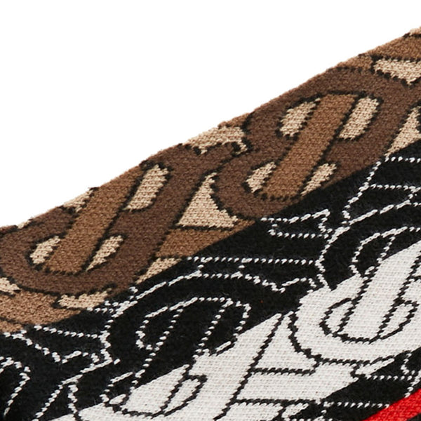 バーバリー ブラウン ブラック ホワイト カシミヤ マフラー レディース BURBERRY 【中古】