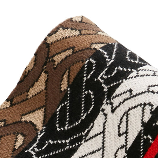 バーバリー ブラウン ブラック ホワイト カシミヤ マフラー レディース BURBERRY 【中古】