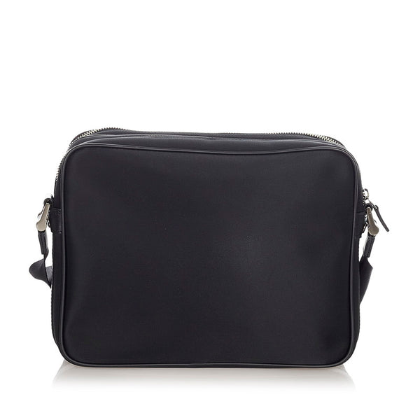 バーバリー ブラック ナイロン レザー ショルダーバッグ レディース BURBERRY 【中古】