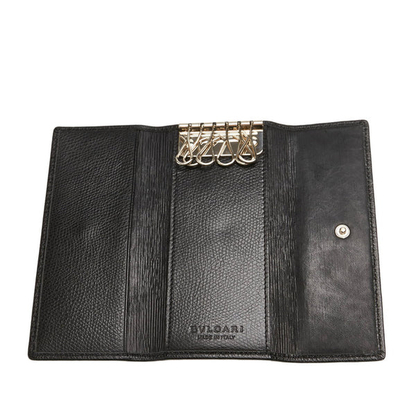 ブルガリ ブルガリ ブルガリ ブラック レザー キーケース メンズ BVLGARI 【中古】