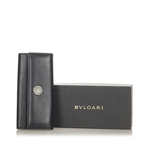 ブルガリ ブルガリ ブルガリ ブラック レザー キーケース メンズ BVLGARI 【中古】