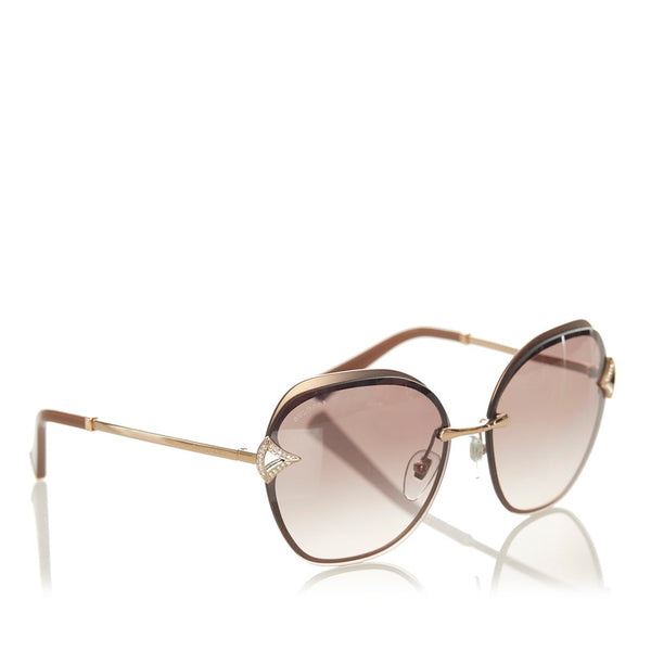 ブルガリ サングラス 6111B ゴールド ブラック メッキ レディース BVLGARI 【中古】