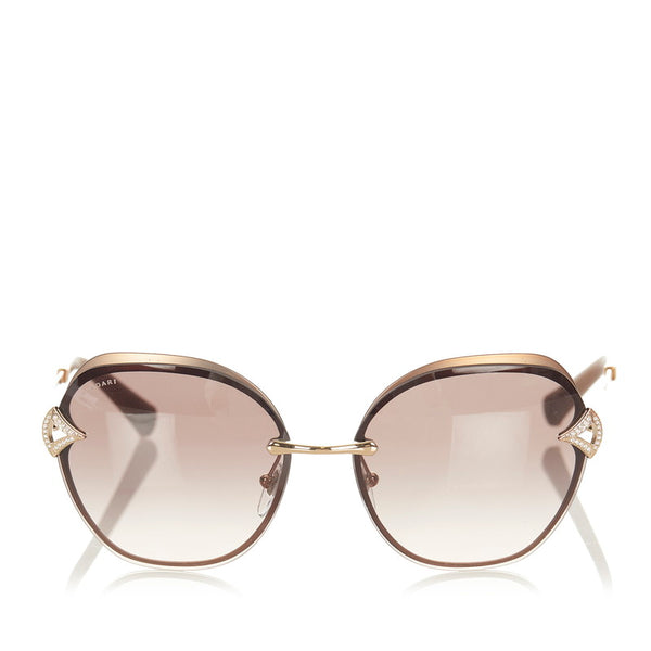 ブルガリ サングラス 6111B ゴールド ブラック メッキ レディース BVLGARI 【中古】