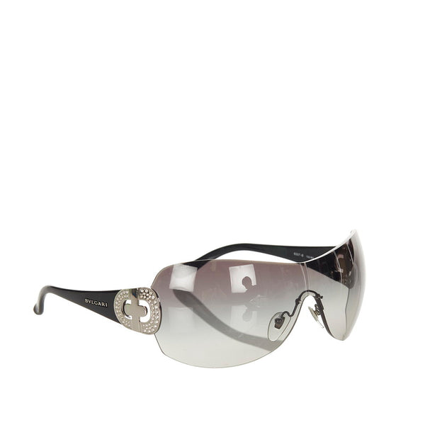 ブルガリ ブラック プラスチック サングラス メンズ BVLGARI 【中古】