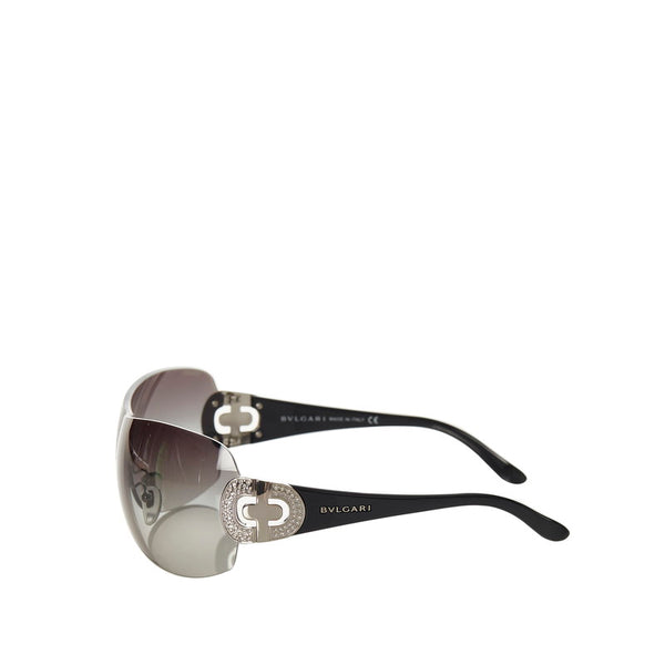 ブルガリ ブラック プラスチック サングラス メンズ BVLGARI 【中古】